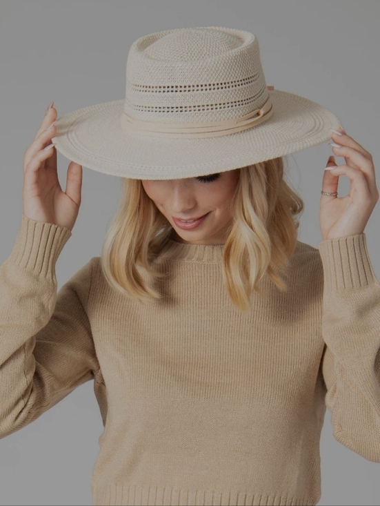 The San Diego Hat Company Jackson Boater Open Weave Hat main image 4
